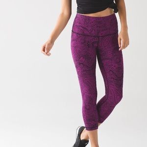 Lululemon Wunder Under Paisley Print Legging 7/8